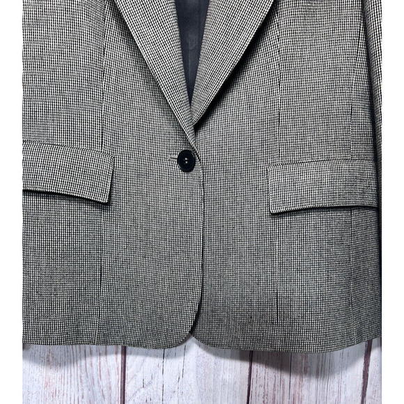 Evan Picone Women’s Wool Vintage Tweed Blazer Black Gray Formal Work Wear Size 8 - Picture 4 of 8